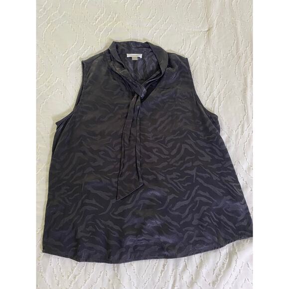 Calvin Klein Black Sleeveless Blouse Size XL-Petite - Picture 2 of 5